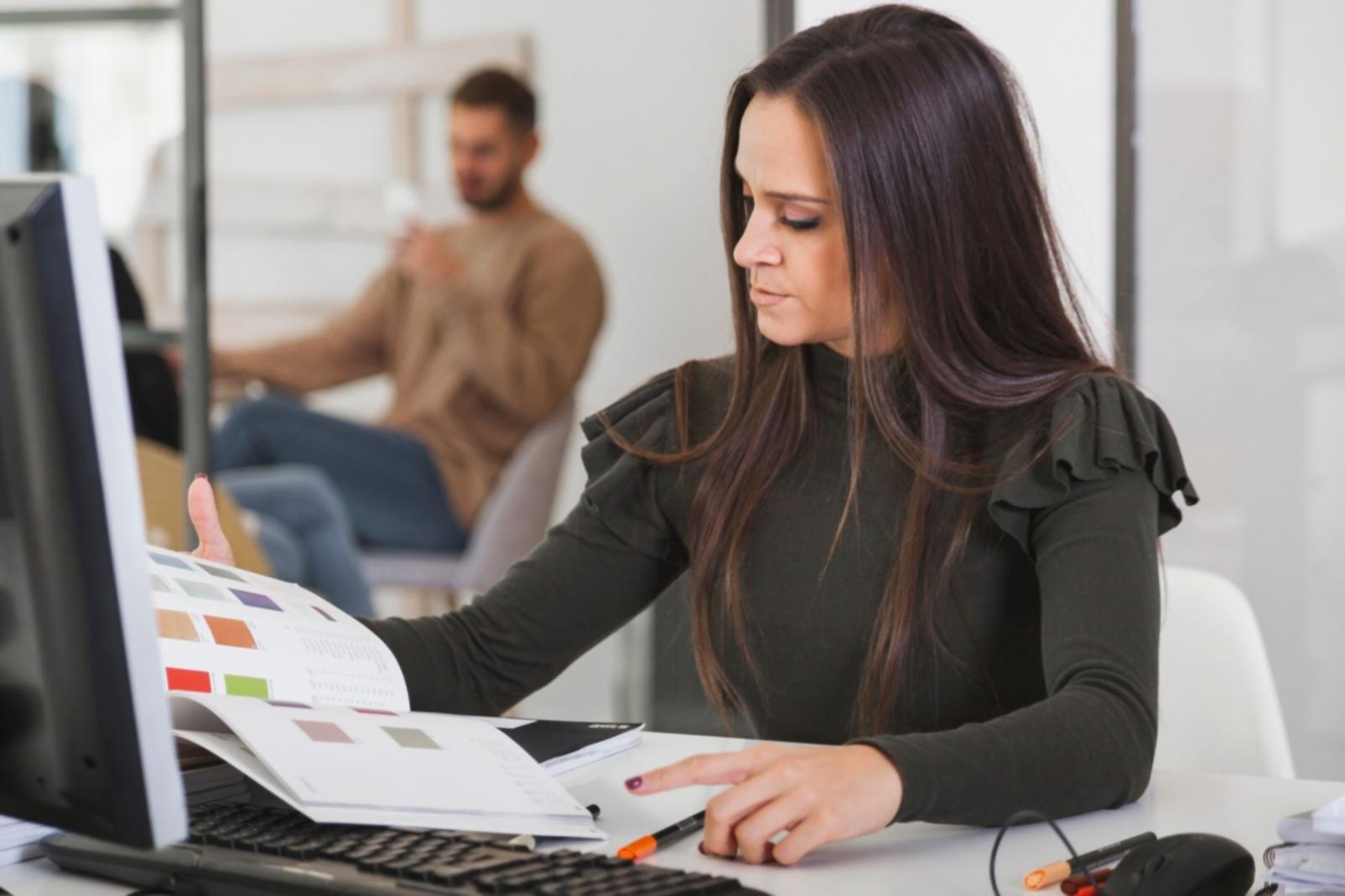 Financial planning workspace with charts and calculations